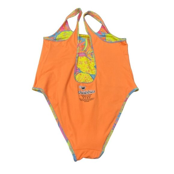 Chubbies Pinas Bathing Suit Neon Yellow Pineapple Print XLarge One Piece - Picture 6 of 8